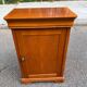Wooden side table with drawer and storage, Louis Philippe style.