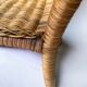 Porte-plantes vintage en osier et bambou