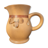 Sandstone pitcher decorated hand Nadège de Sarreguemines 1970