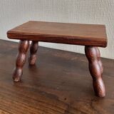 Wooden footrest stool