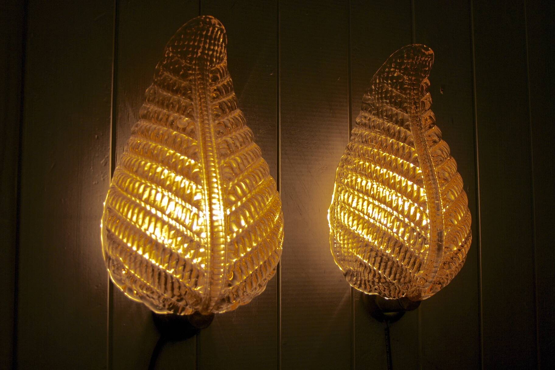 Pair of Murano glass wall lights by Toso & Barovier, 1960