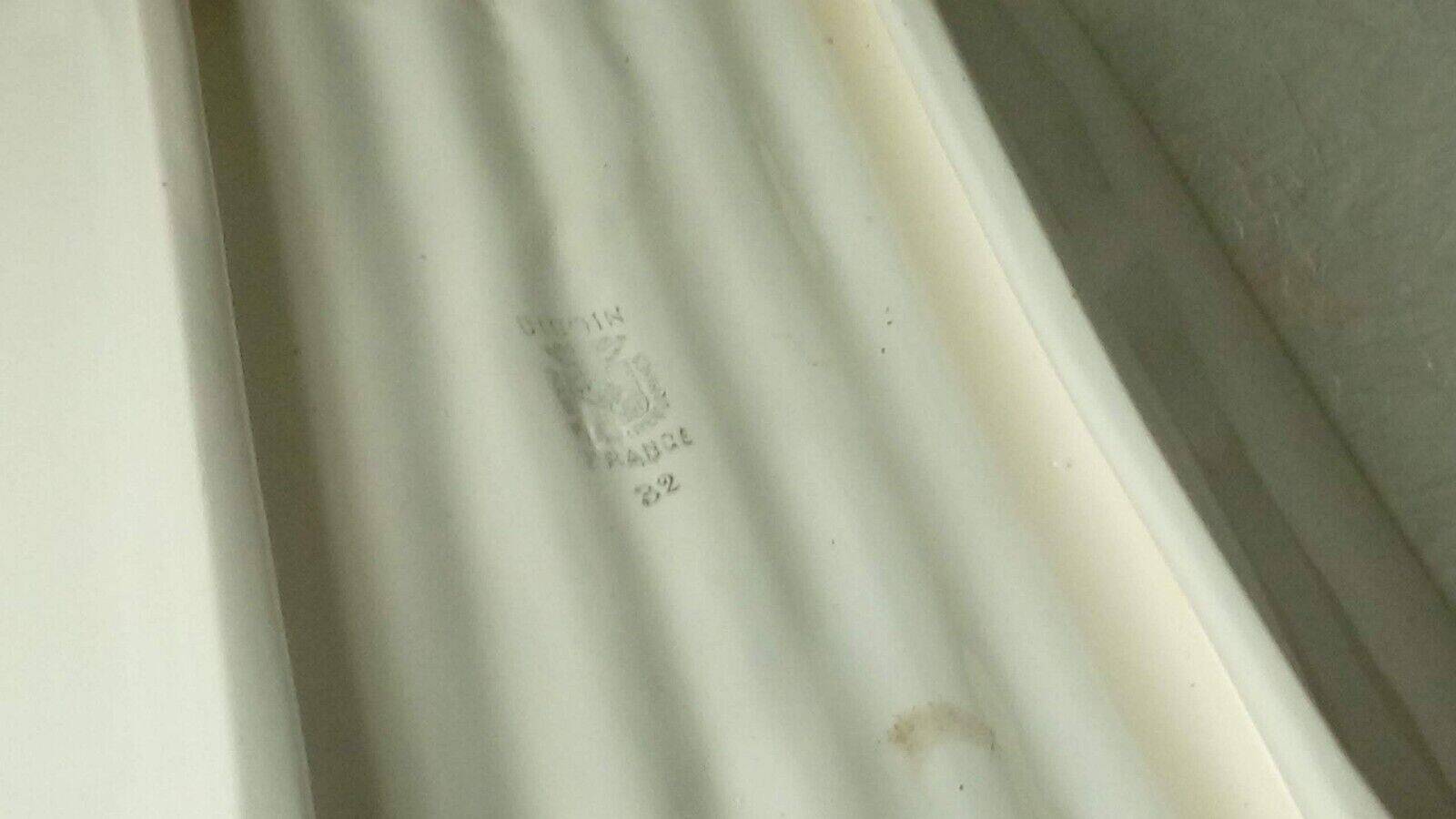 Plat a asperges en barbotine faience digoin sarreguemines