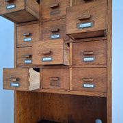Very large vintage workshop furniture with 30 drawers, haberdashery compartments.