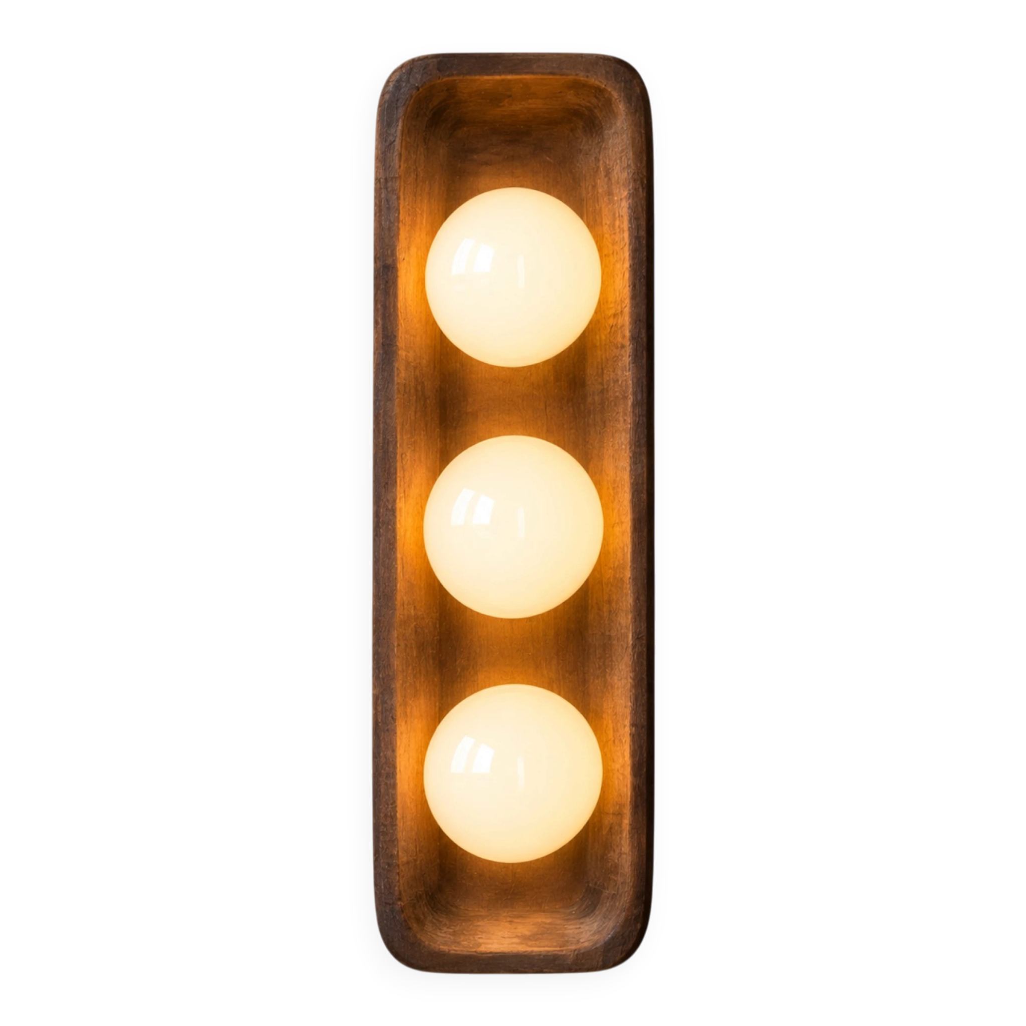Exotic wood wall lamp