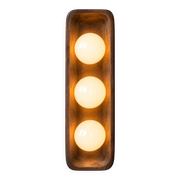 Exotic wood wall lamp