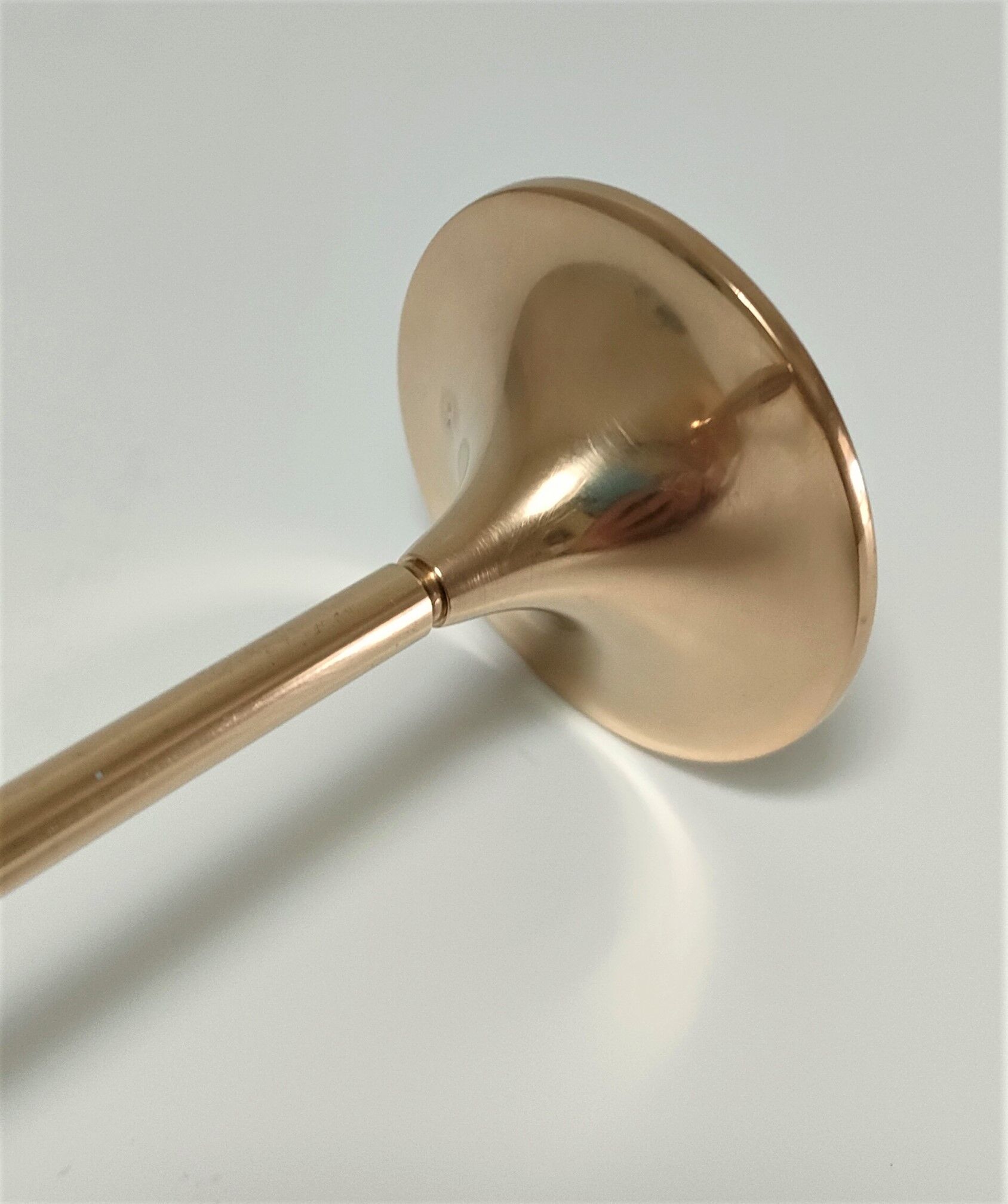 Hi Fi candle holder by Max Bruël for Torben Orskov solid brass h. 26,5 cm