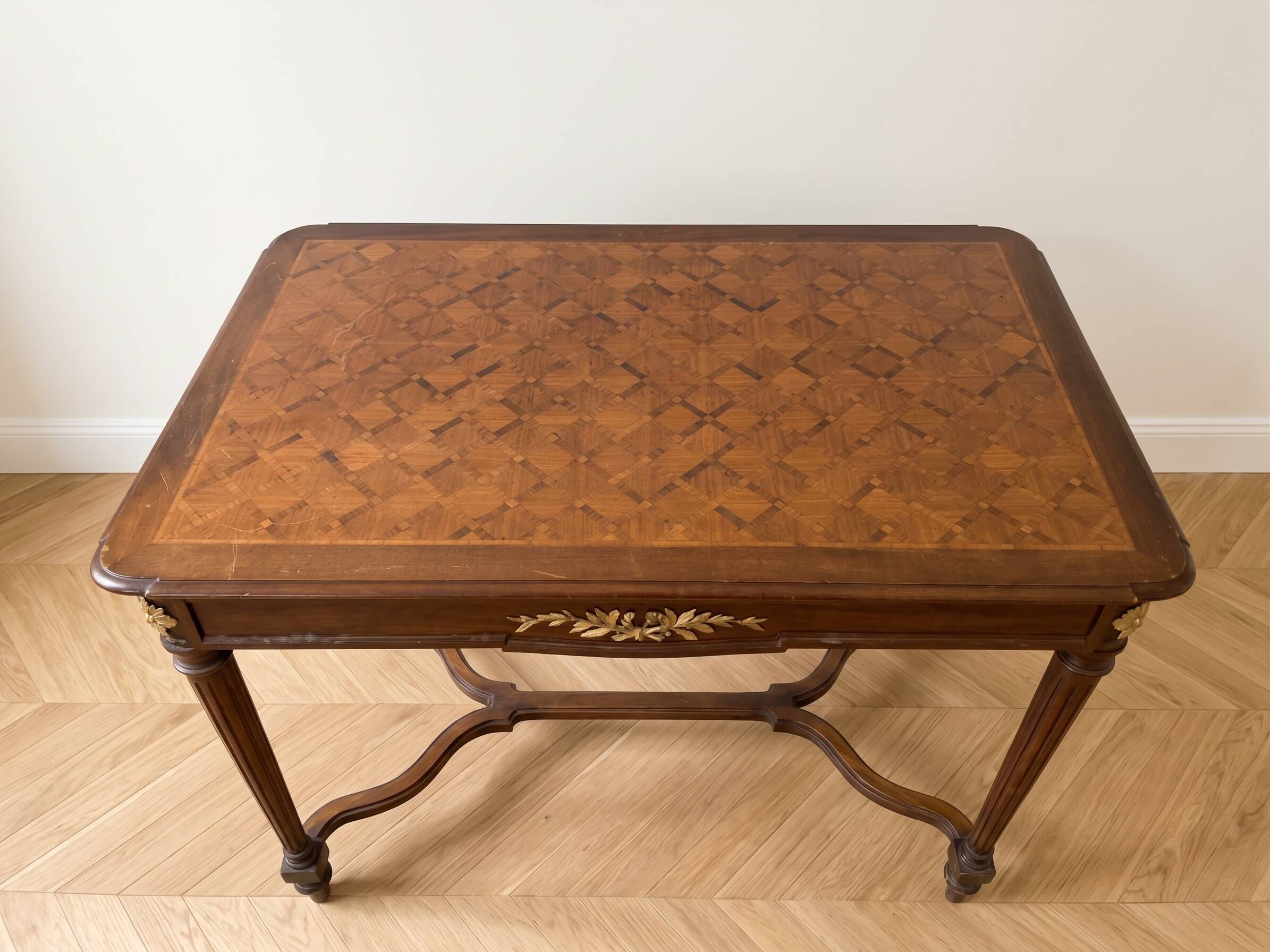 Antique Louis XVI style marquetry desk