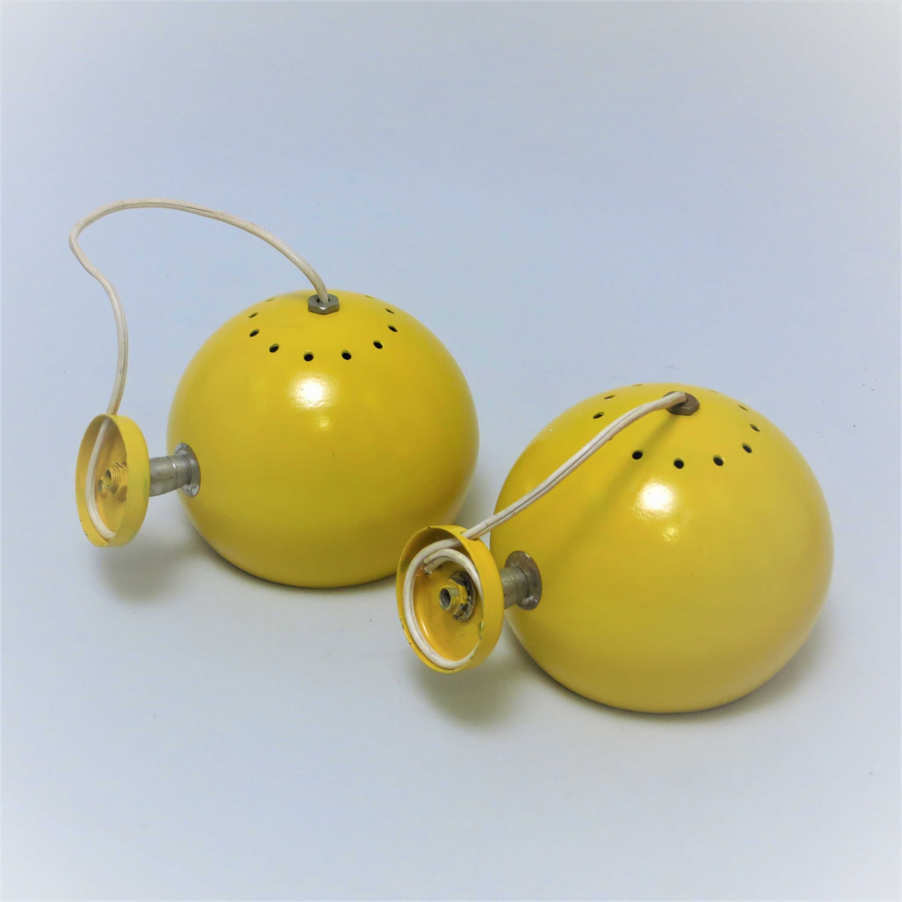 Pair of ball sconces 70s