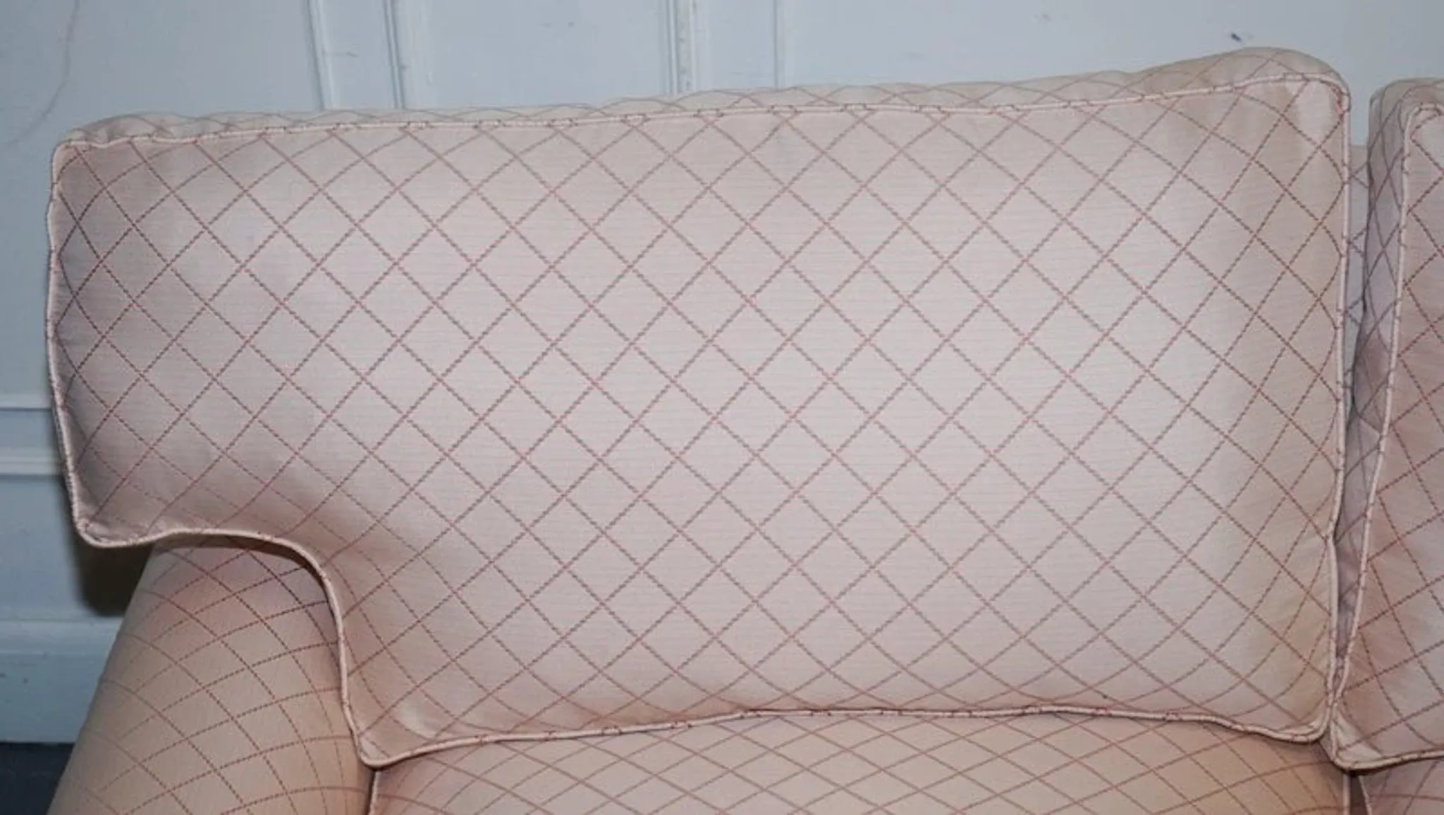 Two-Seater Sofa from Country House with Cushioned Pillows, England