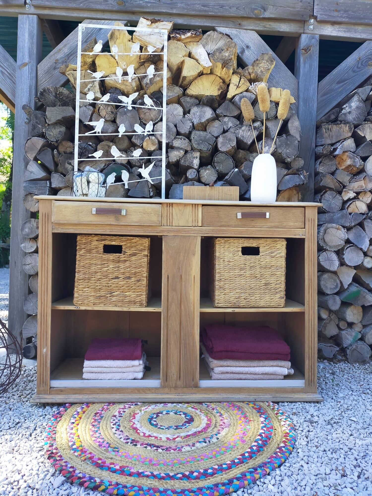 Solid wood storage furniture