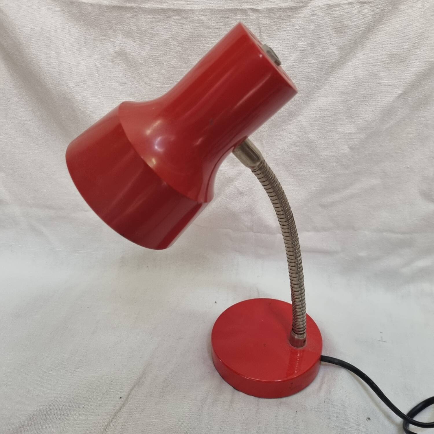 Orange metal articulated lamp from 1970