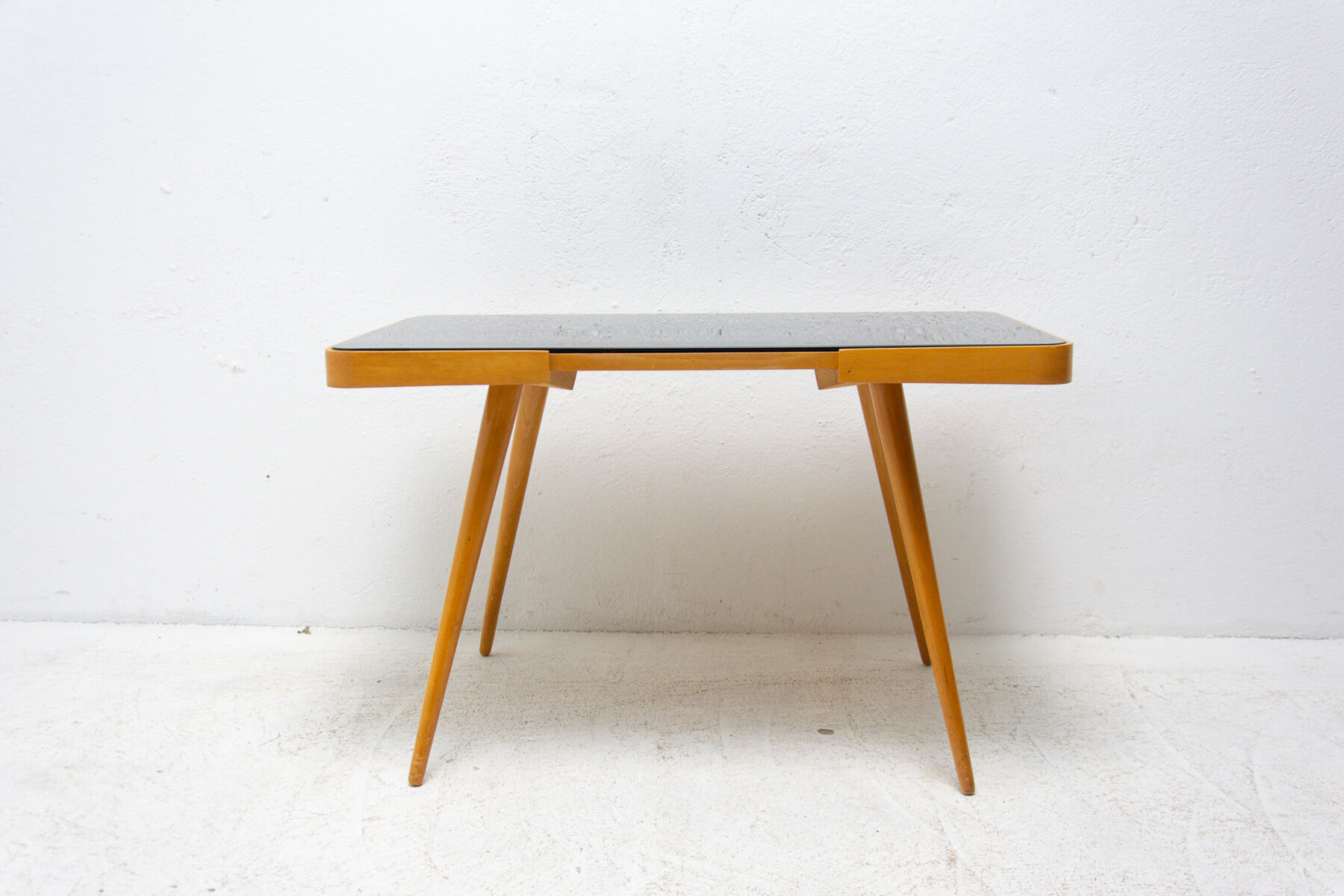 Mid century opaxite glass coffee table, 1960´s, Czechoslovakia