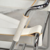Fauteuil Wassily blanc par Marcel Breuer