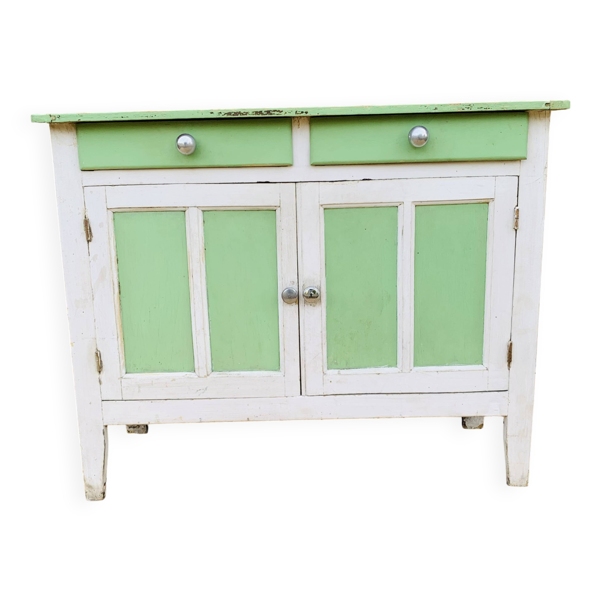 Green and white Parisian buffet