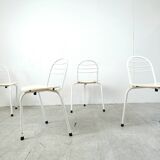 Postmodern tripod dining chairs, 1980s