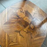 Louis XV inlaid curved bedside table