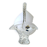 Decorative basket/fruit basket in Beyer cut crystal. Starry/leafy motifs