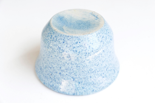 Accolay blue ceramic pot cover, 60s