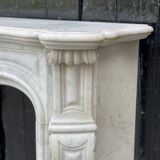 Fireplace in carrara marble around 1880