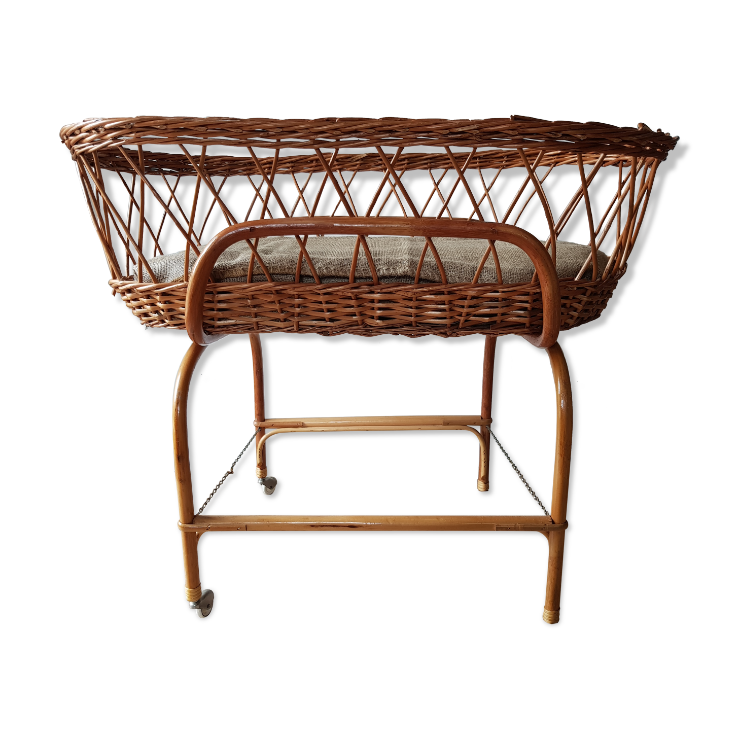 Rattan cradle 60s