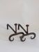 Pair of wrought iron fire dogs, Handmade, Early 20th century