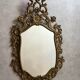 Golden wooden mirror in Baroque style from the 1950s, France.