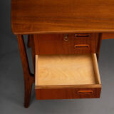 Danish vintage teak design desk by svend age madsen for hp hansen, 1960s