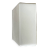 Square opaline wall and ceiling light 19 cm white glass 1960