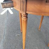 High table old hot water bottle Louis XVI style with marble top