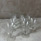 A lot of crystal glasses