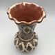 Vintage safi glazed ceramic vase with collar