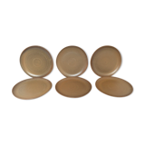 6 vintage sandstone plates, 1970