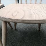 4 Chaises en bois brut