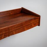 Rosewood wall console with two drawers