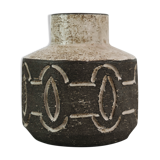 Ceramic vase in dark nuances by Loevemose Ceramics, 1960s