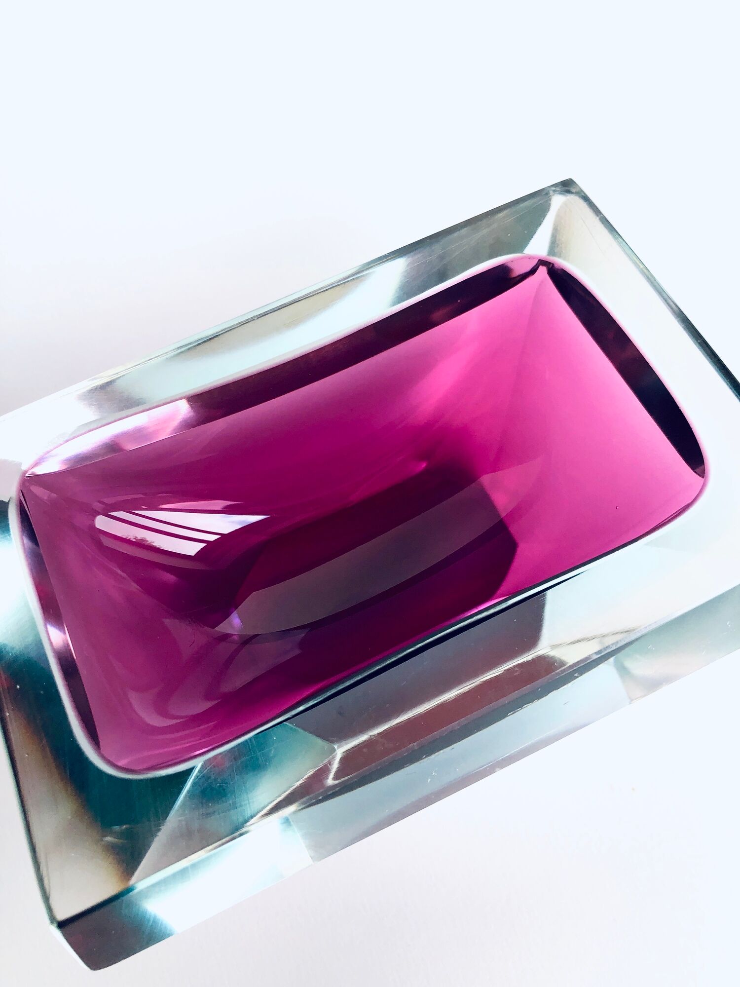 Empty pocket Sommerso Murano design Luigi Mandruzzato, 60s
