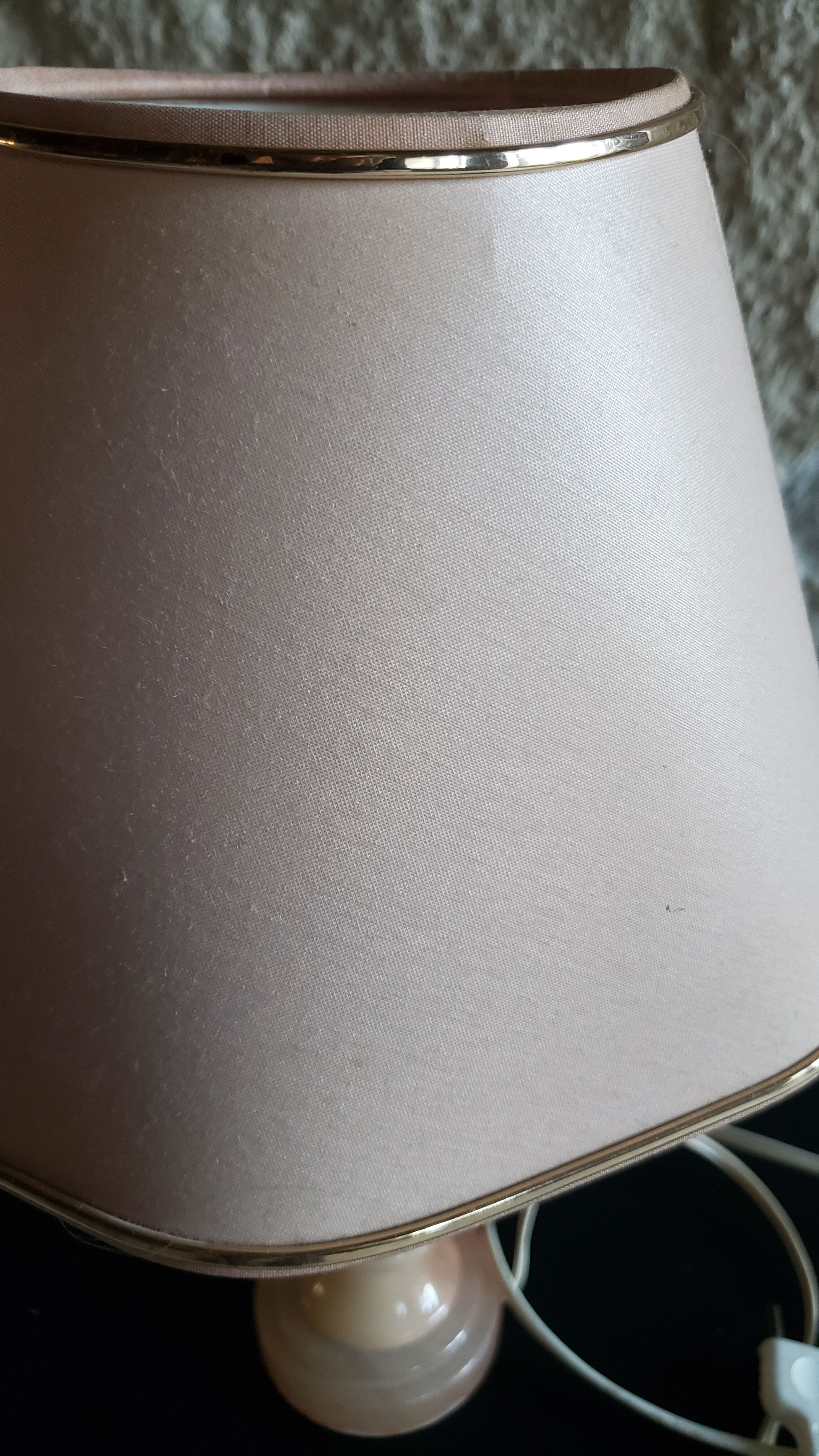 Bedside lamp pink marble foot