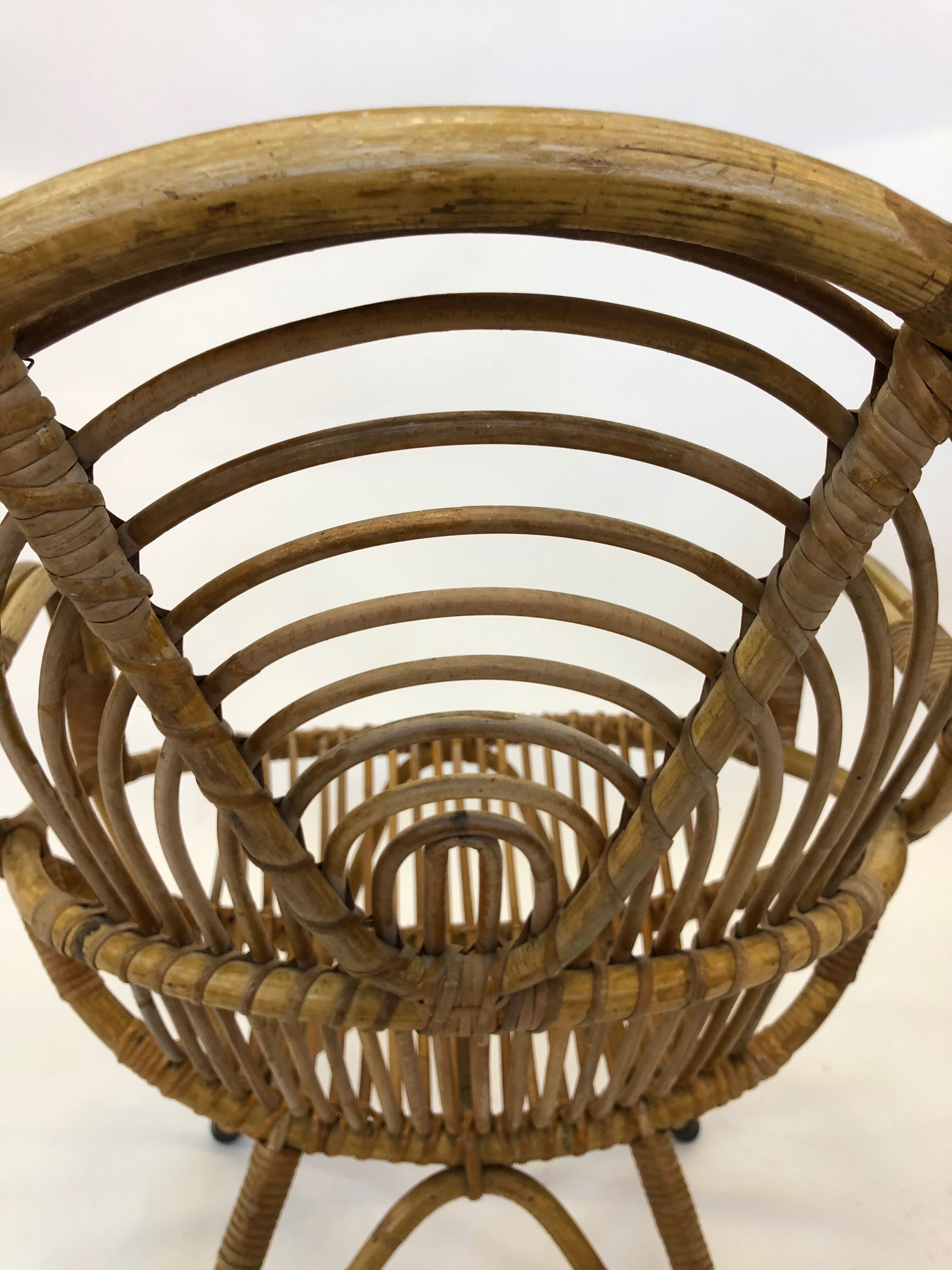 Rattan armchair by Rohe Noordwolde, 1960