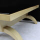 Table basse en opaline noire et parchemin