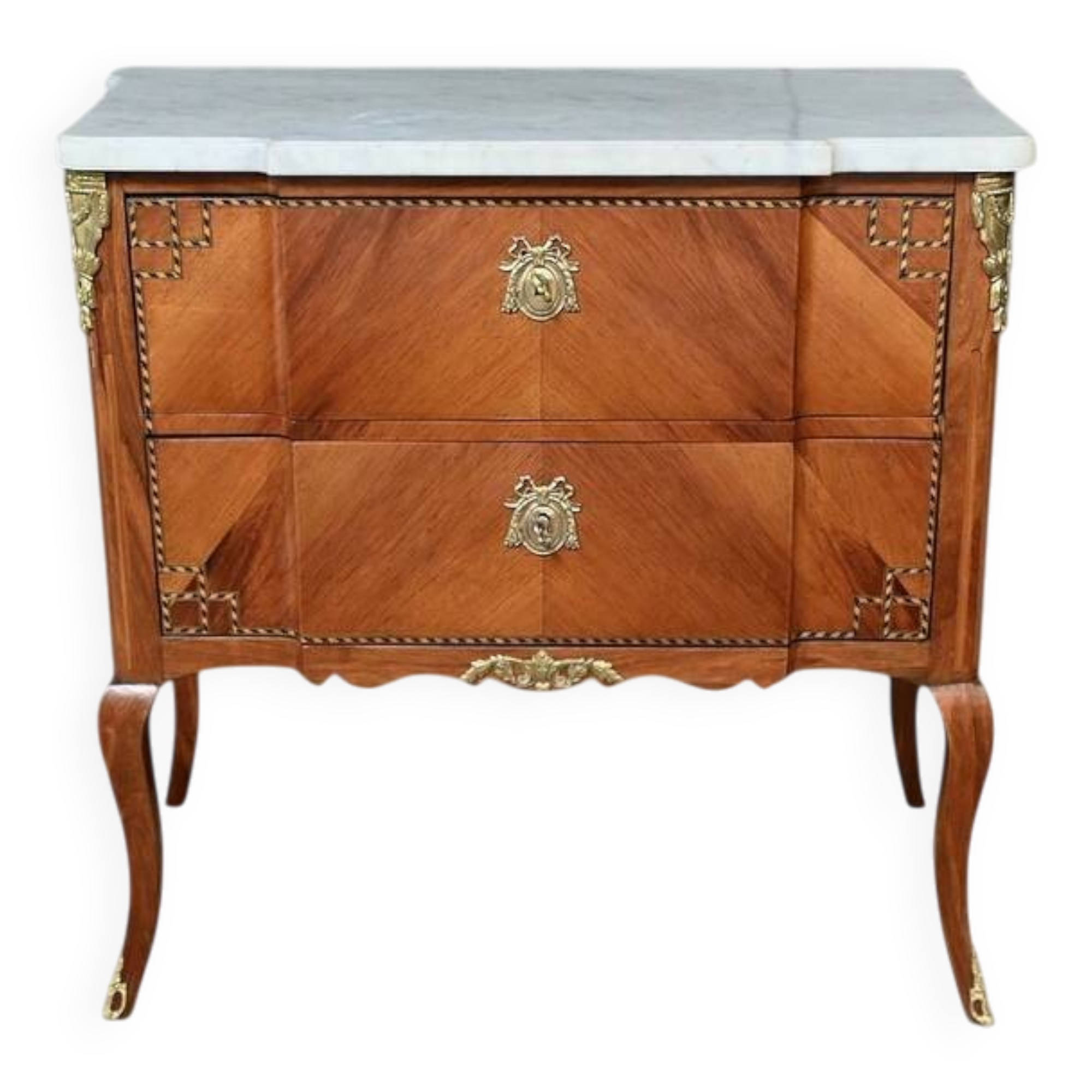 Petite Commode en Acajou, style Transition Louis XV / Louis XVI – Début XXe