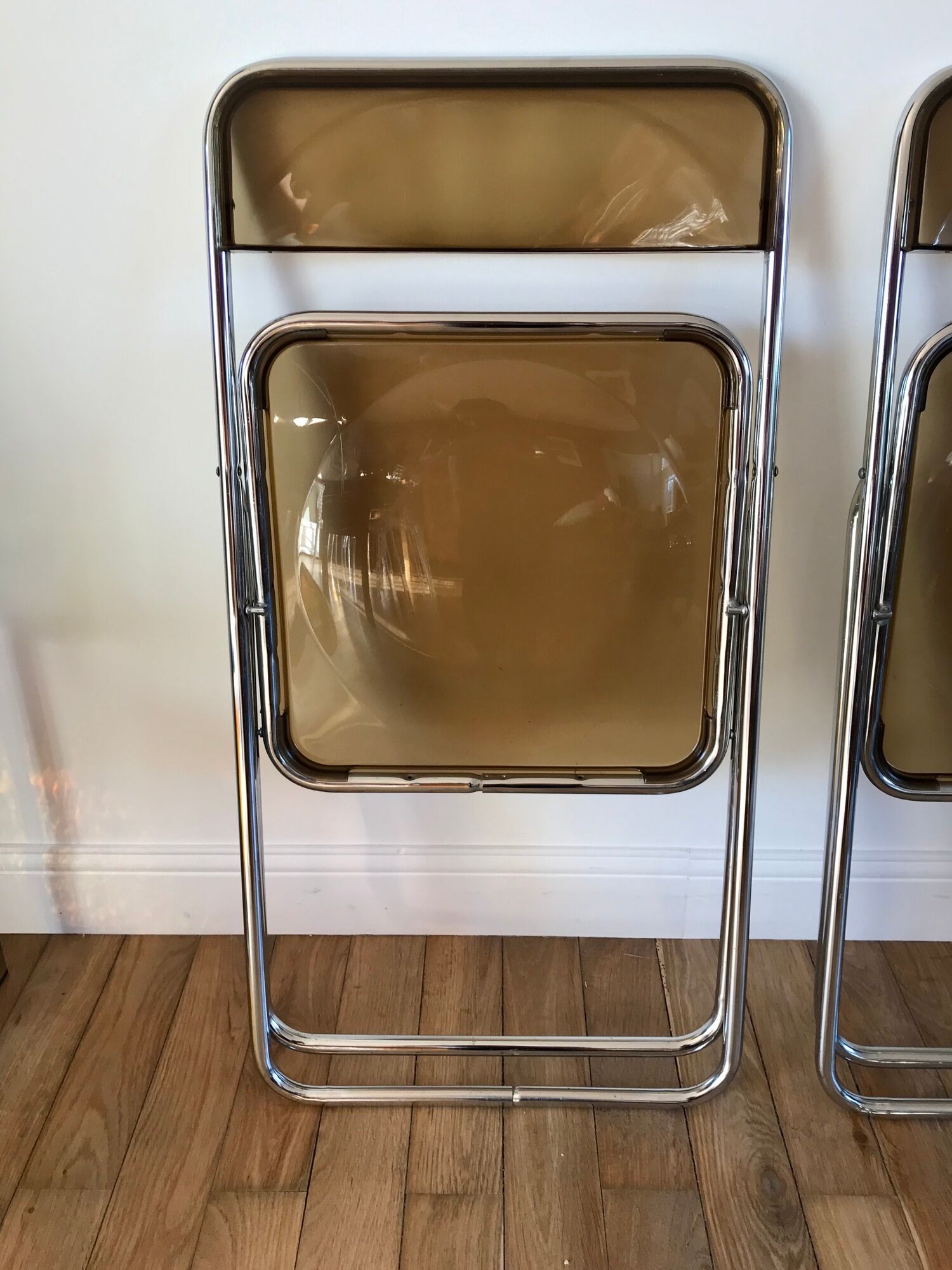 Pair of space age folding chairs, Italy 1967