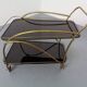 Mid-Century French Brass & Glass Serving Bar Cart, 1960s