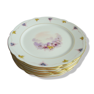 Lot de 6 assiettes, porcelaine