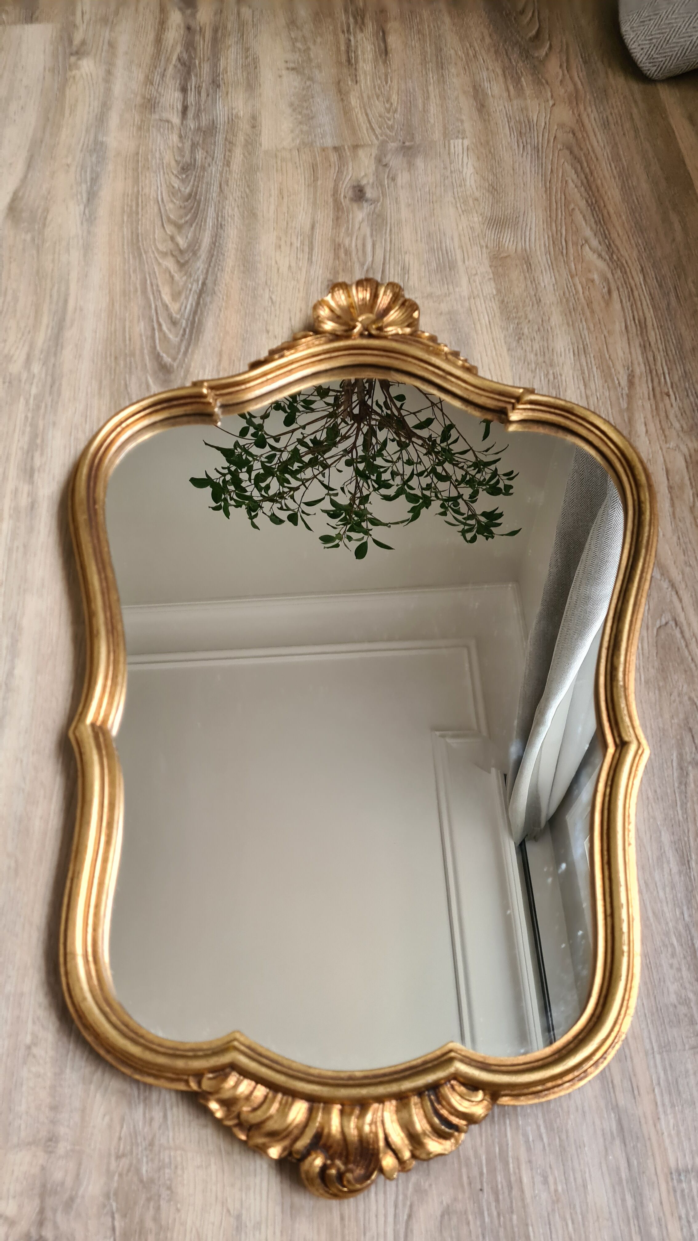 Old golden mirror rococo