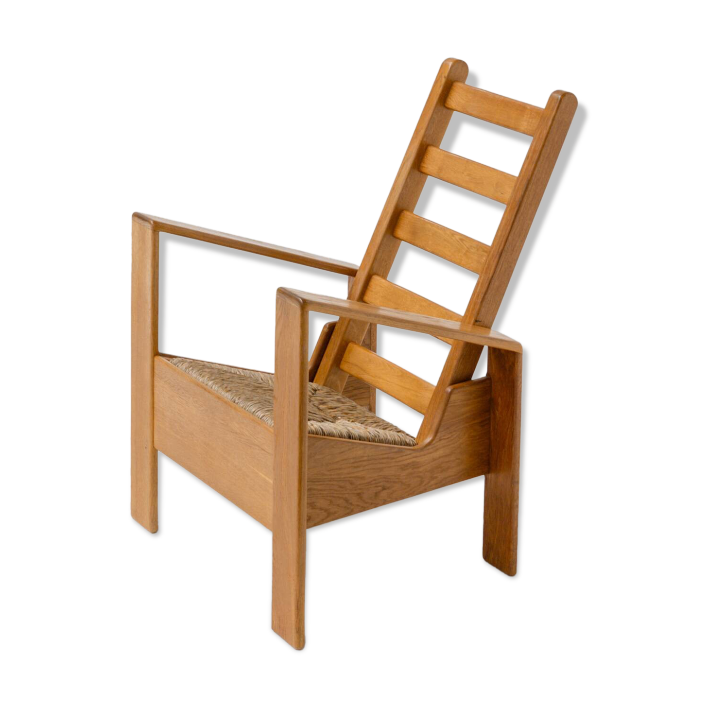 Dutch Modernist Oak Chair, 1980s