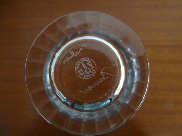 2 verres chopes cristal de Baccarat - Mathias Mille nuits - 14 cm