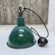 Industrial, Loft Green Enamel Pendant Lamp OBg-1, 1960s