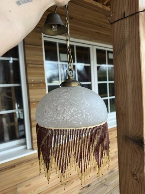 Vintage fringe beaded suspension