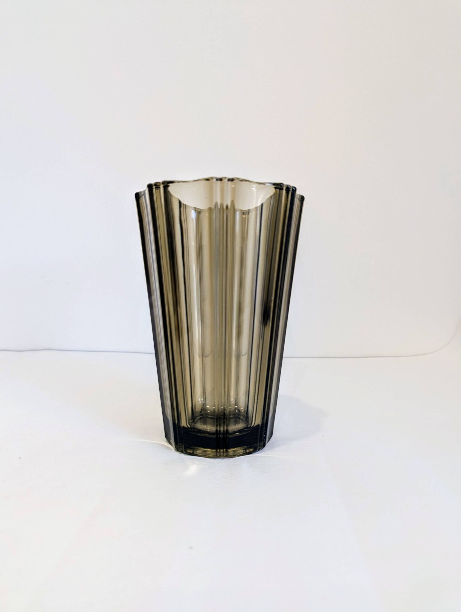 Smoked glass vase