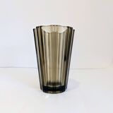 Smoked glass vase